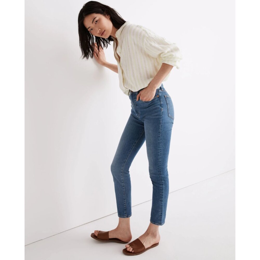 Madewell Women's The Perfect Vintage Crop Jean In Sandford Wash Size 29